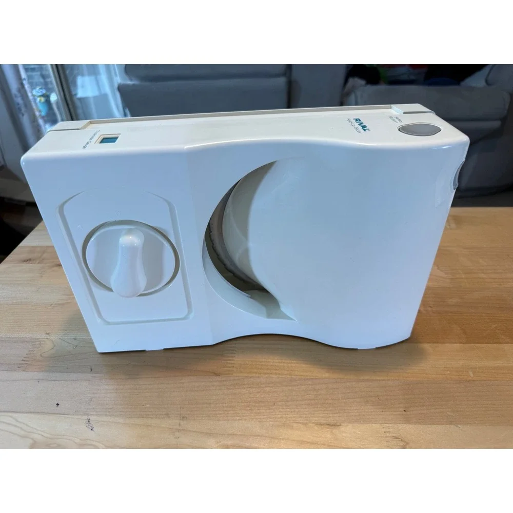 Vintage Rival Fold-Up Electric Food Slicer White Model 1042